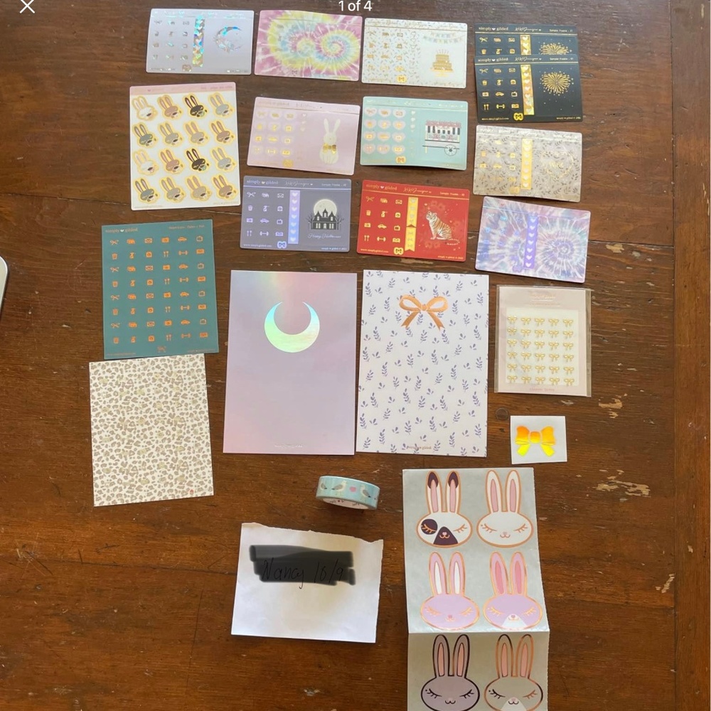 Simply gilded stickers washi cards